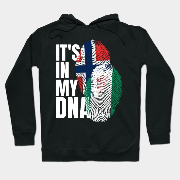 Nigerian And Norwegian Mix Heritage DNA Flag Hoodie by Just Rep It!!